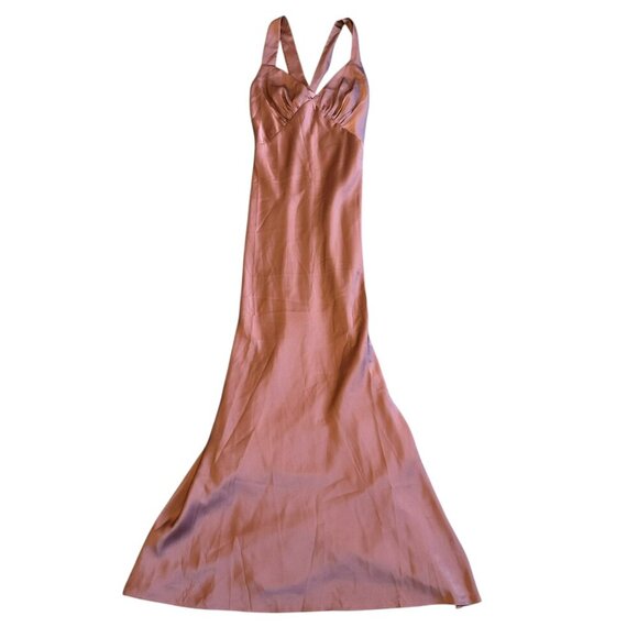 Birdy Grey Veronica Dress Matte Satin Desert Rose Maxi Gown Size Medium NWT - Picture 2 of 13